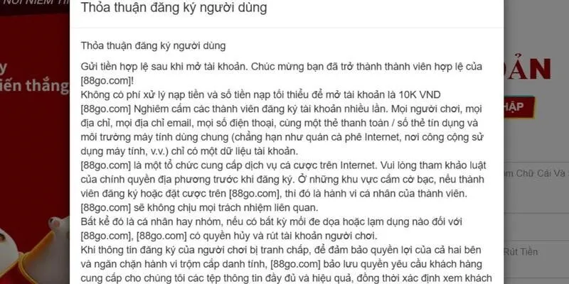 Tìm hiểu điều kiện để tạo tài khoản thành công