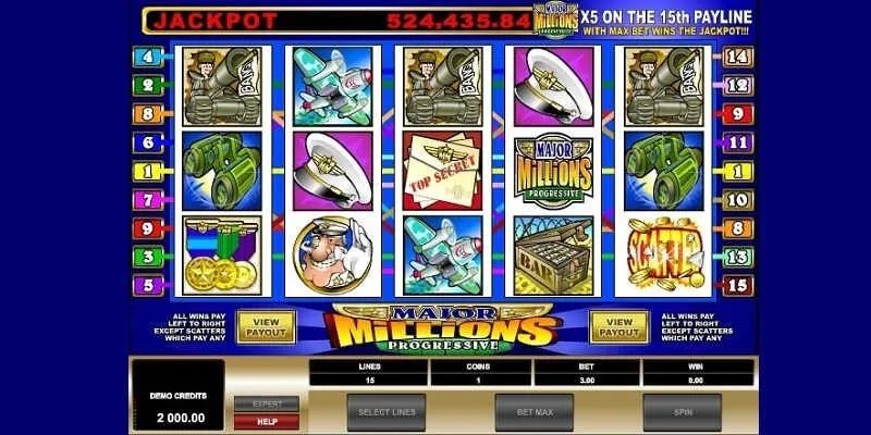 Major Millions 5 cuộn hấp dẫn